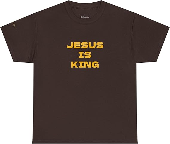 Jesus is King Unisex Cotton T-Shirt, Multiple Colors, S-3XL, Christian Faith Design